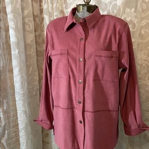EUC faux Suede shirt. Dusty Rose 10P